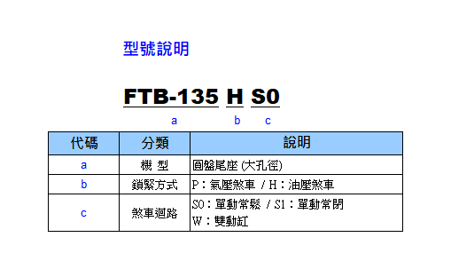 FTB-135 P/H