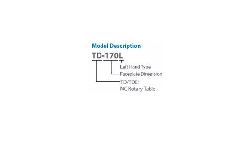 TD-170PL Left Hand Type NC Rotary Table
